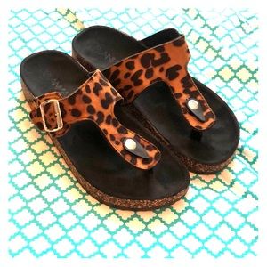 Leopard sandals